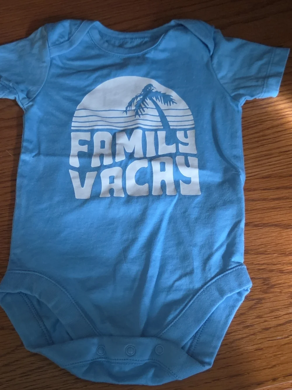 The Children's Place Blue 'Family Vacay' Graphic One-Piece Bodysuit